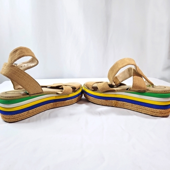 Vogue Tan Cloth Funky Angel Sandals Size 8.5 - Picture 7 of 9